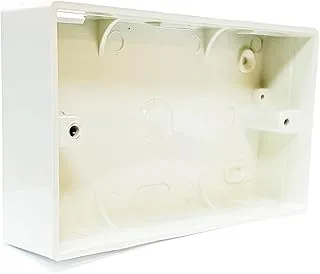 Biella™ PVC Electrical Junction Box with Hole for Trunking Switch or Double Socket White (6x3)