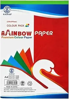 Sadaf Rainbow A4 Size Premium Color Paper, 210 mm x 297 mm Size