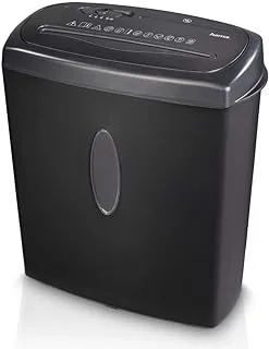 Hama 73050544 Home X12CD Cross Cut Document Shredder with Security Level E3 P4 T4, 21 Liters Capacity, Black