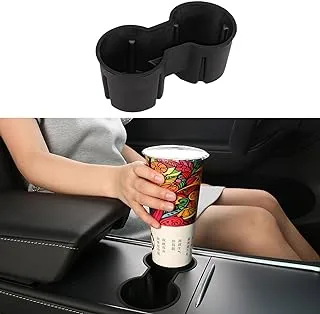 Carwiner Cup Holder for Tesla Model 3/Y 2021 2022 2023 Center Console Accessories Slot Slip Limit Clip Water Cup Hoder Insert