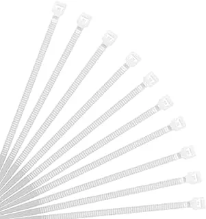 White Cable Ties,(250mm x 3.6mm), [Pack of 100], 8