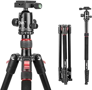 DMK Power T264 Tripod 67inch 170cm 2 in 1 Tripod and Monopod Lightweight Portable Tripod for SLR DSLR Cameras with tripod bag (Load 5Kg)