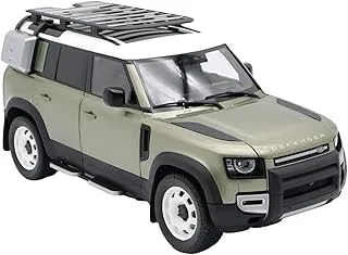 لعبة سيارات Baybee 1.22 Defender Diecast معدنية قابلة للفتح مع ضوء وامض وصوت موسيقي لمجموعة هدايا السيارات للأطفال من عمر عامين فما فوق للأولاد والبنات (أخضر)