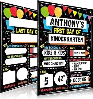 BPA® 16 Pack First & Last Day of School Board Signs, 9x12 inch Back to School Board Sign for First Day Last Day of School, Double Sided 1st Day Photo Prop Sign, Preschool Kindergarten Kids Girls Boys