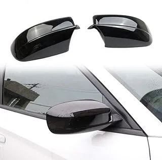 Crosselec Bright Black Side Door Mirror Cover Molding Trim for Dodge Charger 2011-2021 for Chrysler 300 300C 2011-2022 (Bright Black)