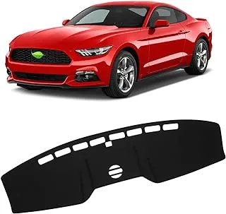 FIILINES Dash Cover Fit for Ford Mustang 2015 2016 2017 2018 2019 2021 2022 (Not Fit Mach-e) Dashboard Mat Mustang Accessories Dash Mat Sunshade Nonslip Mesh Protector No Glare