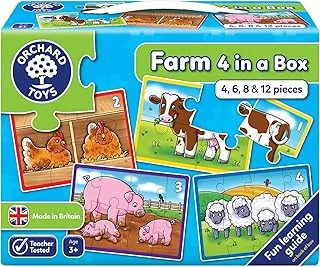 Orchard Toys Farm Four in a Box Jigsaw Puzzle for Kids age 3 years and up