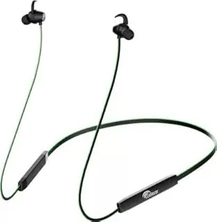 CELLECOR NK-4 Plus Wireless Earphone Neckband with 25 Hours Playtime | Bluetooth-5.0v | 10mm Drivers | (Black Green)