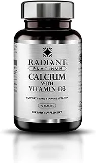 Radiant Platinum Calcium With Vitamin D3 | For Absorption Of Calcium | To Supports Bone & Immune Health | 90 Tablets