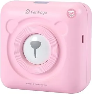 PeriPage A6 304dpi Mini Bluetooth Portable Thermal Printer, Pink