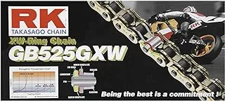 RK Racing Chain GB525GXW-116 (525 Series) Gold 116 Link High Performance Street and Off-Road XW-Ring Chain with Connecting Link