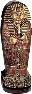 Design Toscano King Tutankhamen's Egyptian Mummy Sarcophagus Coffin DVD Storage Cabinet, 27 Inch, Gold Leaf