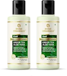 Khadi Organique Green Tea Aloevera Hair Conditioner PACK OF 2(420ML)