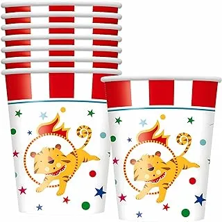 Unique Party 72476 Circus Party Paper Cups | 8 Pcs