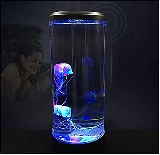 YOUPIN Round Jellyfish Lamp - U^S^B Powered - Jellyfish Lava Lamp Mood Lamp (Color : White)