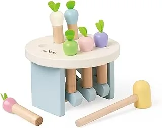 Classic World Mara Pounding Bench: Wooden Shape Sorting & Hammering Toy,Fine Motor Skills & Hand-Eye Coordination for Toddlers