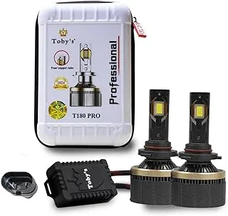 Toby’s T180 Pro H11 2 Pieces 360W Original Tested LED Headlight Bulb Assembly 36000 Lumens 180W/Piece Xtreme Bright With Color Temperature 6500K