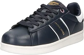 Jack & Jones Men's Jfwguardian Pu Sneaker, Navy Blazer Detail White, 7 UK