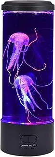 Fantasy Jellyfish Lamp USB Power/Battery Powered Color Changing Jellyfish Tank Aquarium Lamp Relaxing Mood Night Light (Emitting Color : A without remote)