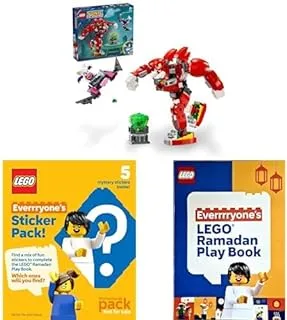 مجموعة ألعاب مكعبات البناء LEGO® Sonic the Hedgehog™ Knuckles' Guardian Mech 76996 مع كتاب LEGO وملصقات LEGO Surprise!