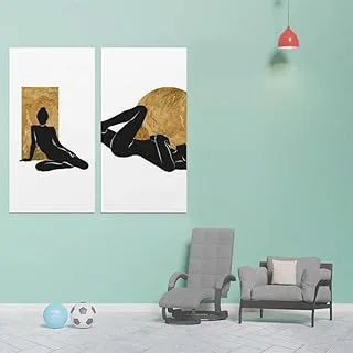 Showing Black, Canvas wall art painting, Multicolour, Canvas, 2 Pieces, 50 x 100 cm By(BPA®)