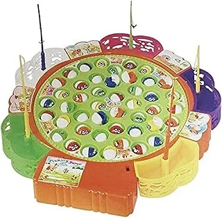 Fishing game toy set, 45 fishes for 5 players - multi color