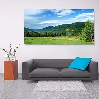 Nature painting on canvas, Canvas wall art, Multicolour, Canvas, 1 Piece, 150 x 75 cm By(BPA®)