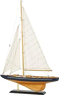 Deco 79 Wood Sail Boat Sculpture with Lifelike Rigging, 17