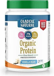 Oladole Natural Raw Organic Plant Based Protein Powder - 1kg (Vanilla) | Boosts Energy, Supports Weight Management & Muscle Recovery | Vegan, Non- GMO, Gluten Free