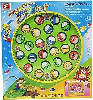 Fishing Board Game, 24 Fish - 4 Players - Multicolor