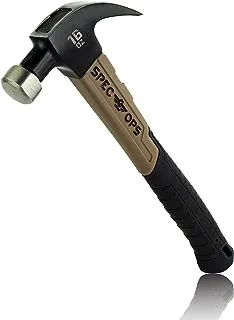 Spec Ops Tools Fiberglass Hammer, 16 oz, Curved Claw, Shock-Absorbing Grip, 3% Donated to Veterans