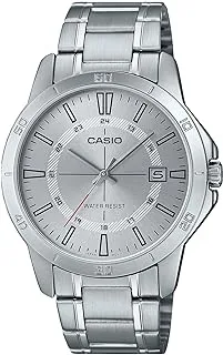 Casio Men's Watch - MTP-V004D-7CUDF White Dial, Silver Band