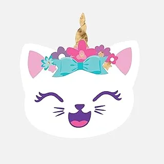 RoomMates RMK5179GM Like Nastya Unicorn Cat Giant Peel and Stick Wall Decals, Pink, Purple, Teal