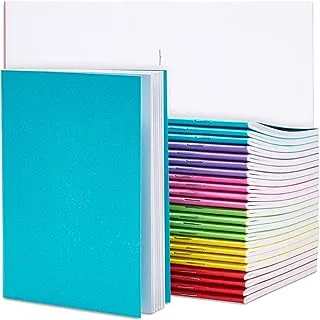 24 Pack Blank Books for Kids to Write Stories, Adults, Unlined Journal for Drawing, Sketchbook, Office Supplies, 6 Colors (4.25 x 5.5 In)