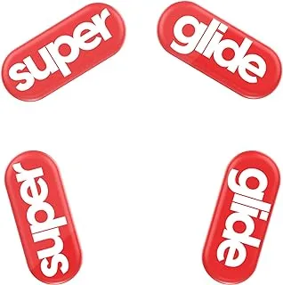 Superglide2 - New Controllable Speed Surface Smoothest Mouse Feet/Glides Made with Ultra Strong Glass Smooth and Durable Sole for Logitech G304/305 [RED]