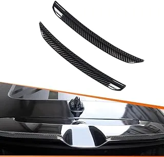 Adiil Carbon Fiber Style Rear Wing Trim Spoiler Extension Lip Fins Compatible with 2014 & up Mini Cooper F55 F56 S/JCW