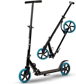 Baybee Mini Zapper Kick Scooter for Kids & Teenagers, 3 Wheel Kids Scooter with Height Adjustable Handle with Led PU Wheels & Rear Brake Runner Skate Scooter for Kids 2-15 Years Boys & Girls Black