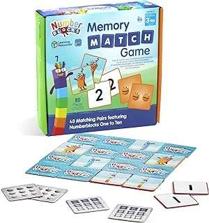 Learning Resources Numberblocks Memory Match Game, Kids Card Matching Game with 4 Ways to Play, Board Games for Kids Age 3-5, Preschool Learning Activities, Toddler Numbers & Counting Maths