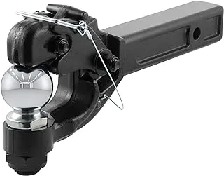 CURT 48006 Pintle Hitch with 2-5/16-Inch Trailer Ball, Fits 2-Inch Receiver, 16,000 lbs, 15-1/4-Inch Length