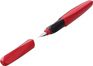 Pelikan 814812 Twist Nib Fountain Pen, F, Fiery Red, Includes 1 Cartridge, Pack of 1