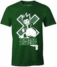 Cotton Division Hunter X Hunter Gon X Monochrome T-Shirt for Men, Medium, Green