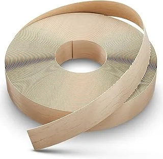 Dovetail Birch Edge Banding Wood Veneer Tape 50Ft 3/4 Inch Wide | Pre-Glued, Long Thin Real Wood Veneer Strips | Iron-on Wood Veneer Edging