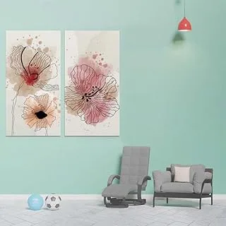 Fine Details Count, Canvas wall art painting, Multicolour, Canvas, 2 Pieces, 30 x 60 cm By(BPA®)