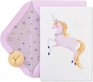 Papyrus Blank Cards with Envelopes, Sophisticated Unicorn (12-Count)