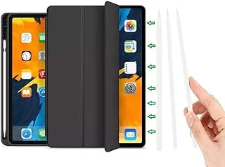 AWH Rugged Case for iPad Pro 11 inch 2020 2nd Generation, Shockproof, Impact Resistant Cover, iPad Rugged Case with Trifold Stand, Pencil Holder, Drop Protection, Black.