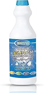 Ecolyte+ Premium Bleach, For White Clothes, Removes Tough Stains | Brighter Whites | Ideal for Bathroom Taps, Basins, Showers & Toilet Cleaner - 1 Liter