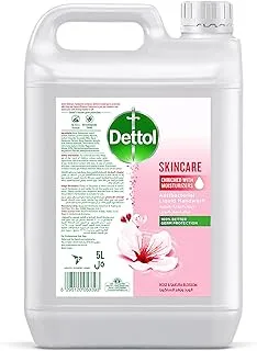 Dettol Skincare Antibacterial Liquid Handwash, Ideal for Business Use in Offices, Hospitals, Schools, Hotels, Rose and Sakura Blossom Fragrance, 5 Ltr, 5000.0 millilitre, 1