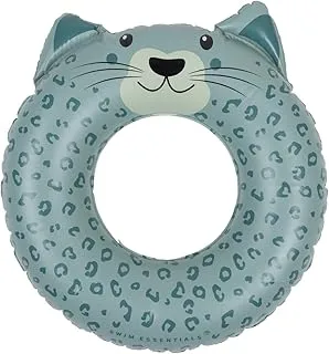 Swim Essentials Green leopard Printed Animal Swimring 55 cm diameter, Suitable for Age +3