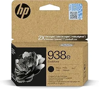 خرطوشة الحبر الأصلية HP 938e EvoMore باللون الأسود 4S6Y2PE تعمل مع HP Officejet Pro 9720، 9730، 9120، 9120b، 9110b، 9130، 9130b