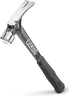 Estwing Ultra Series Hammer - 15 oz Rip Claw Framer with Smooth Face & Shock Reduction Grip - EB-15S